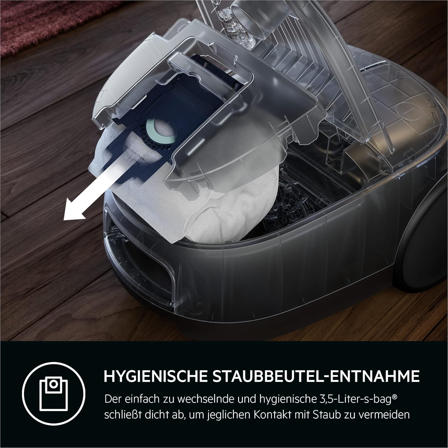 AEG CLEAN 6000 AB61C2DB Aspirapolvere con sacco / elevata potenza di aspirazione / include bocchetta per imbottiti / 50% plastica riciclata / ideale per proprietari di animali domestici / pulizia di tappezzeria / cavo da 12 m / 750 W / Blu