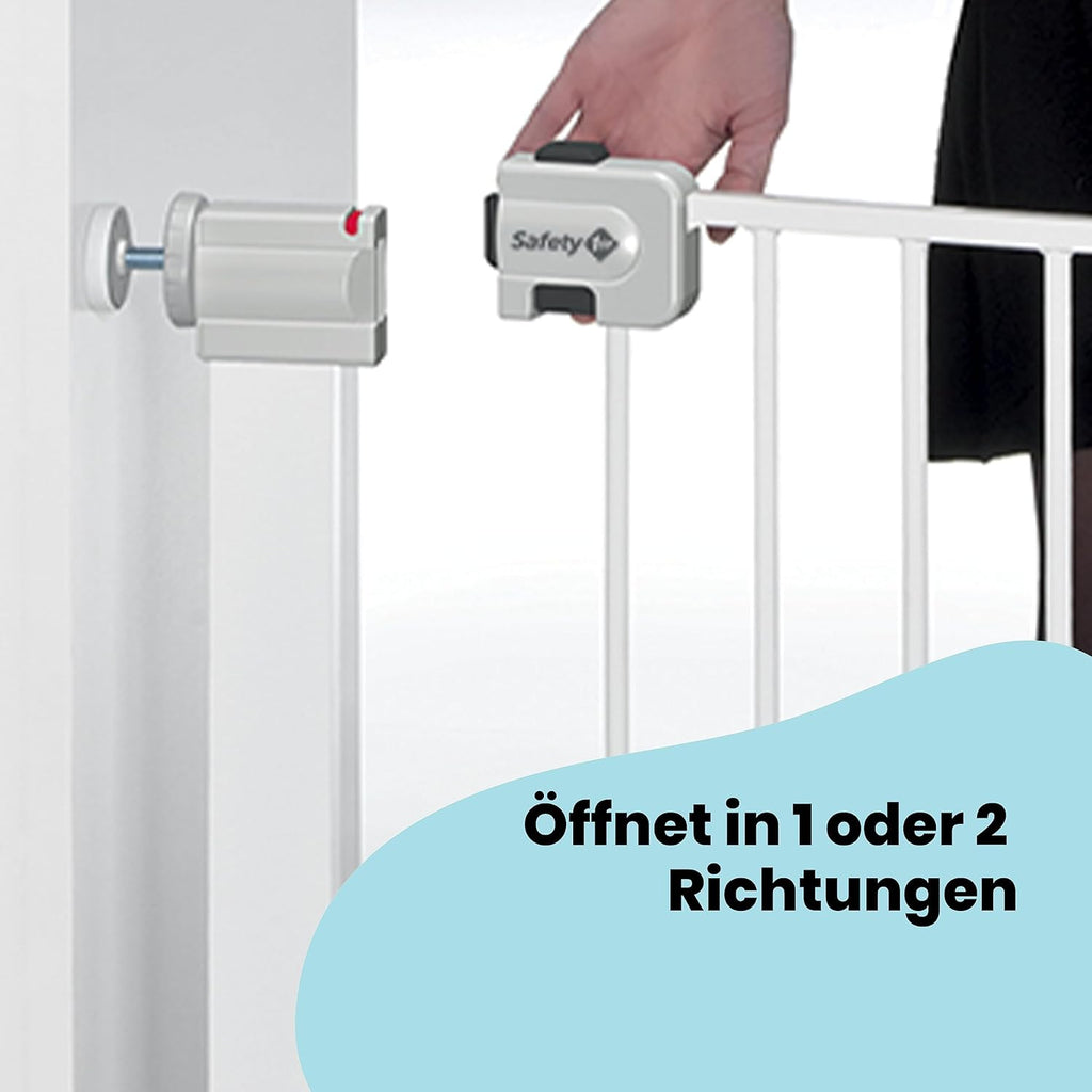 Safety 1st Easy Close Extra Tall, extra hohes (91 cm) Sicherheitsgitter aus Metall, druckfest, ideal für Kinder und Haustiere, mit einer Breite, die sich von 73 auf 80 cm ausdehnen lsst, wei