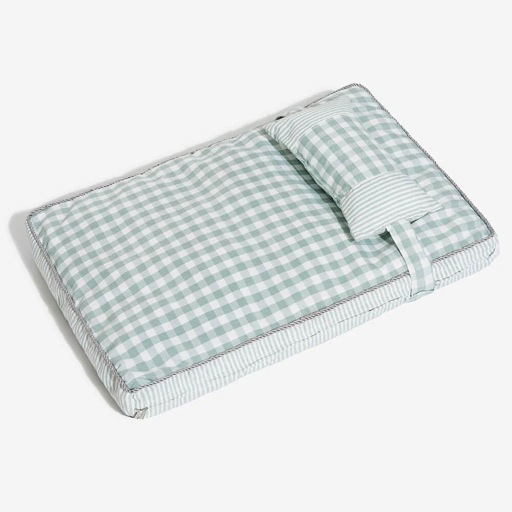 PetComfort – Waschbares Bett für Hunde und Katzen mit Karokissen