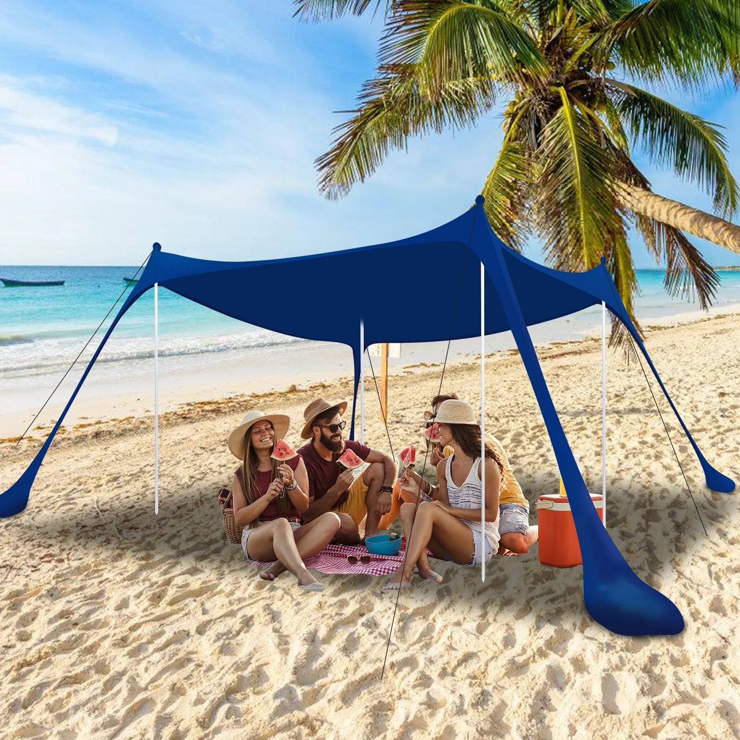 Sonnewelt Parasole da spiaggia 3×3m UPF50