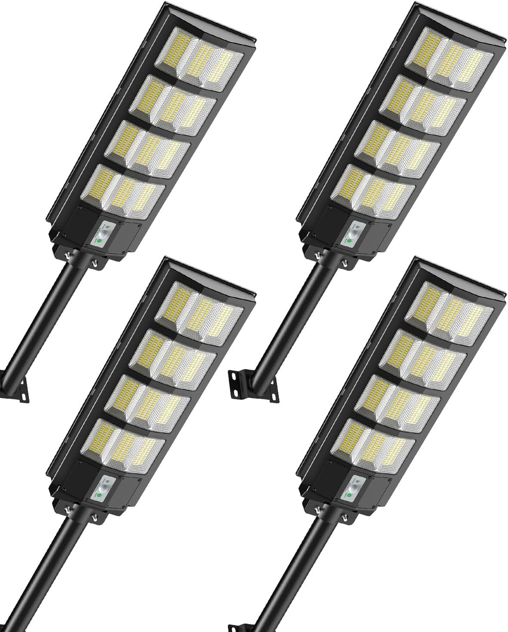 Bellanny 600W LED Solar Straßenlaterne | 6500K Wandleuchte mit Bewegungsmelder Sensor | IP65 Wasserdichte Straßenlampe Außen-Sicherheitsbeleuchtung Strahler für Garten Hof Garage Haustüren Wege,4Pcs
