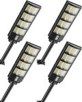 Bellanny 600W LED Solar Straßenlaterne | 6500K Wandleuchte mit Bewegungsmelder Sensor | IP65 Wasserdichte Straßenlampe Außen-Sicherheitsbeleuchtung Strahler für Garten Hof Garage Haustüren Wege,4Pcs