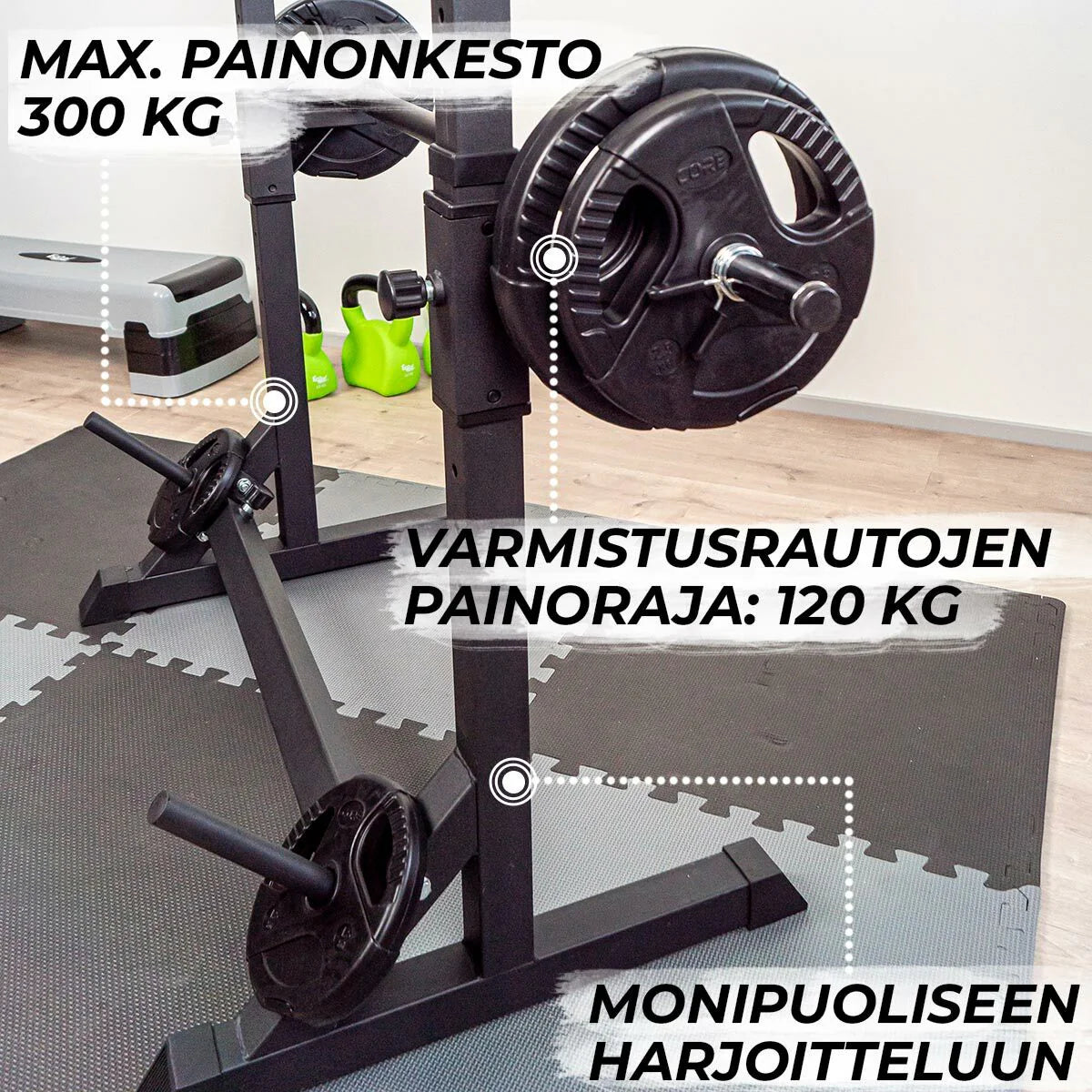 Core Half Rack Squat Rack 107X60X150 cm, schwarz