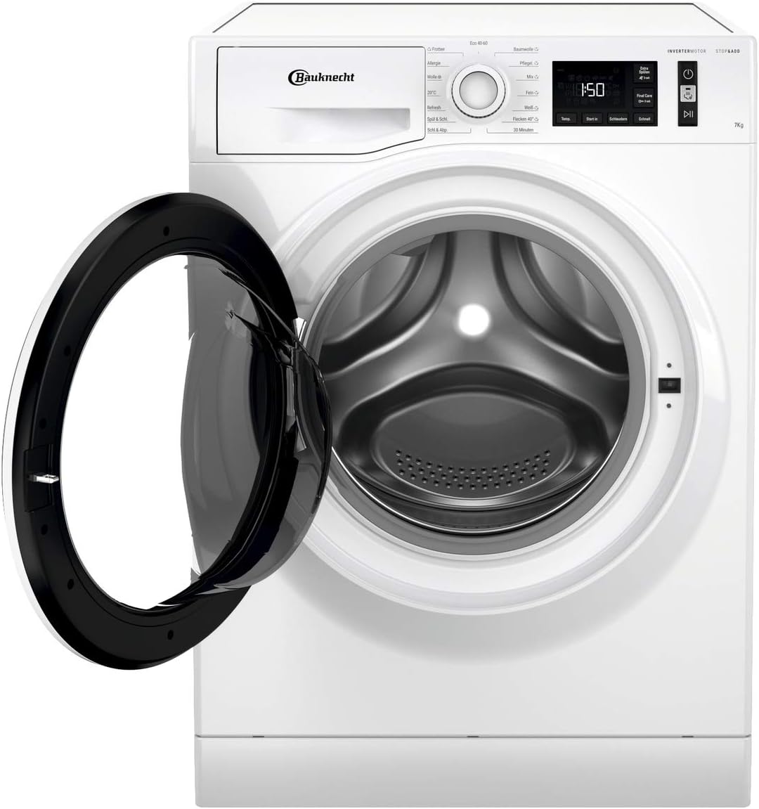 Bauknecht W Active 711 B Lavatrice a Carica Frontale/ 7kg/ 1400 giri/min/Potente Rimozione delle Macchie/Programmi a Vapore/Steam Hygiene con Antivirus/Steam Refresh/Funzione Stop&Add/Motore Dynamic Inverter