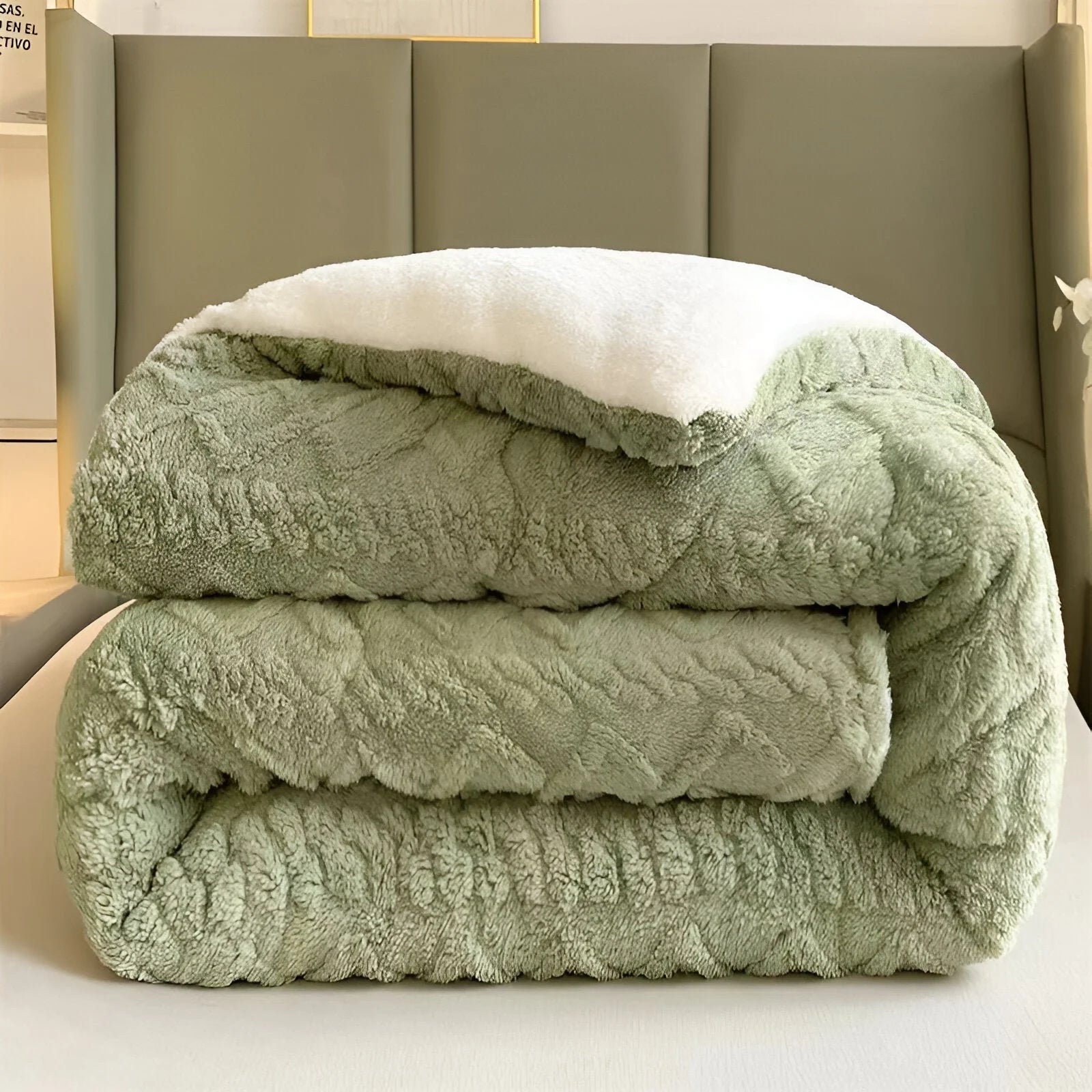 FluffFusion - Weiche und dicke Plüschdecke mit doppelseitigem Design