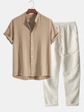 Oberteil und Hose für Mnner Leinen-Set