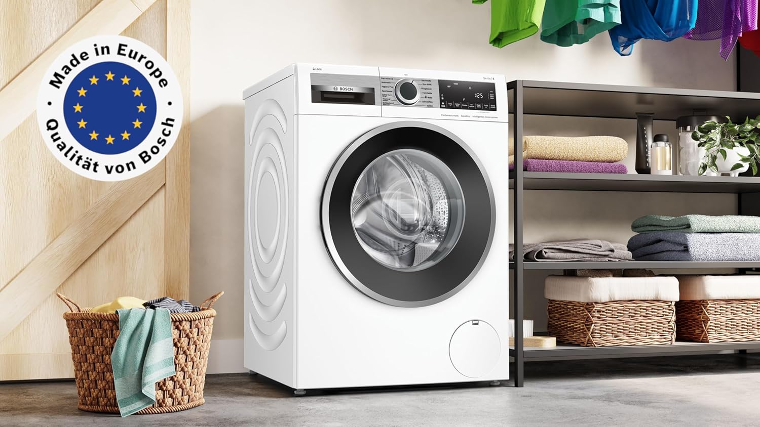 BOSCH WAN28127 Lavatrice Serie 4, a carica frontale, capacità 8 kg, 1400 giri/min, Iron Assist, Active Water Plus, EcoSilence Drive, Speed Perfect, bianco, 60 cm