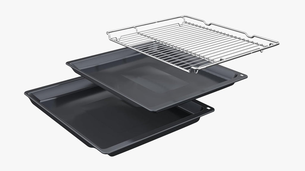 Bosch HMG7361B1, Serie 8 Forno da incasso intelligente con funzione microonde, 60 x 60 cm, Made in Germany, Nero, Air Fry, Anello di controllo digitale, Display touch, Programmi automatici, Supporto per la pulizia