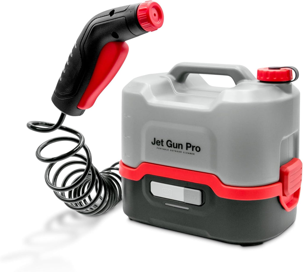 Errecom Jet Gun PRO, Tragbarer Akku-Hochdruckreiniger, 8-L-Wasserbehälter, 3-m-Spiralschlauch, Gewicht 2,1 Kg