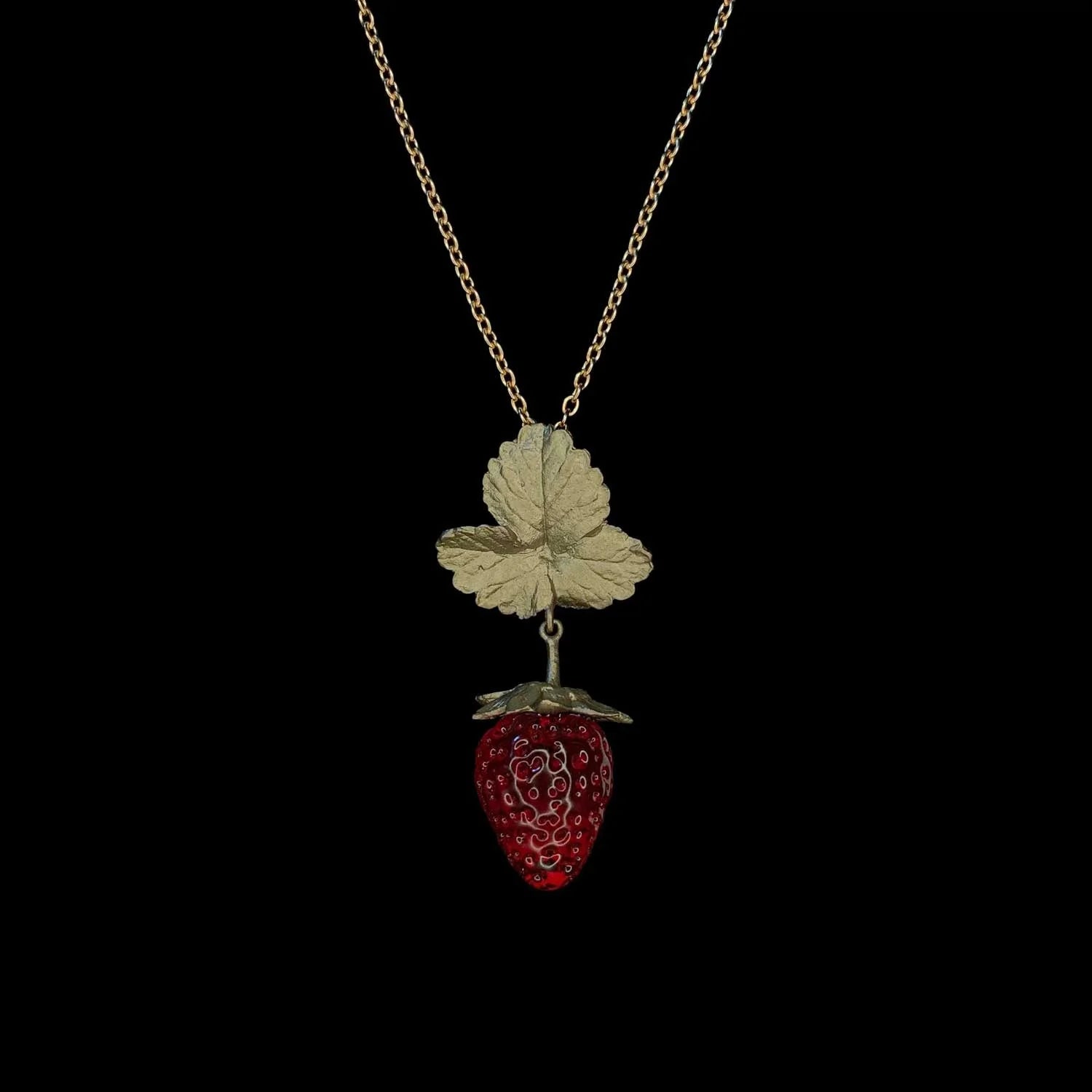 Fragola - Collana con perle grandi
