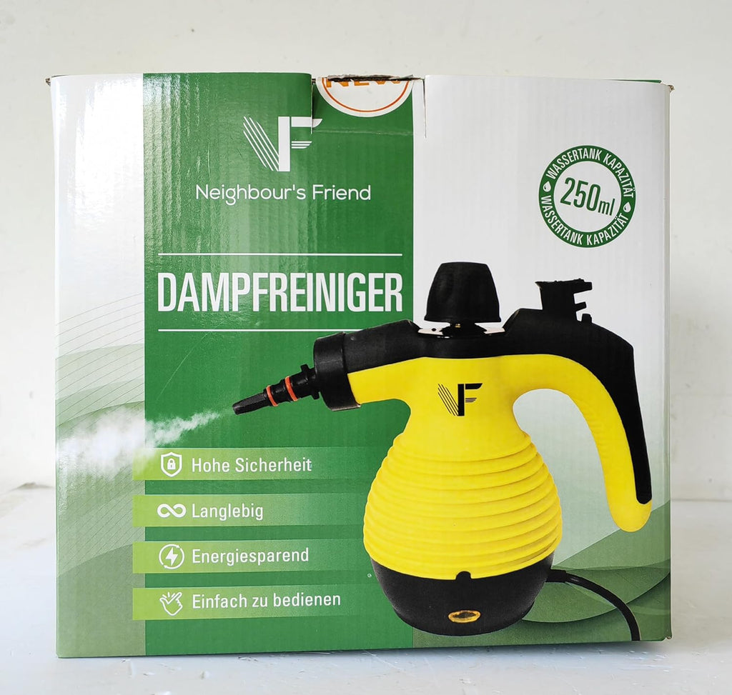 Neighbour's Friend Dampfreiniger Handgert mit vielen Aufstzen 350ml Tank I Leistungsstarker Handdampfreiniger 3,5 Bar I Dampf Gert Fenster mit Dampfregulierung