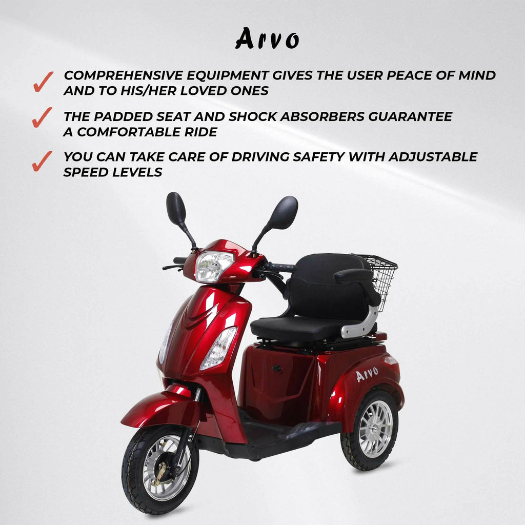 Arvo Scooter per anziani P300 Rosso