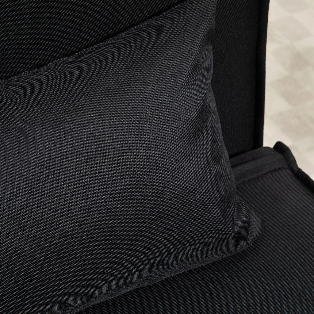 HOMCOM Poltrona Letto 2 in 1 con Schienale Regolabile Effetto Lino