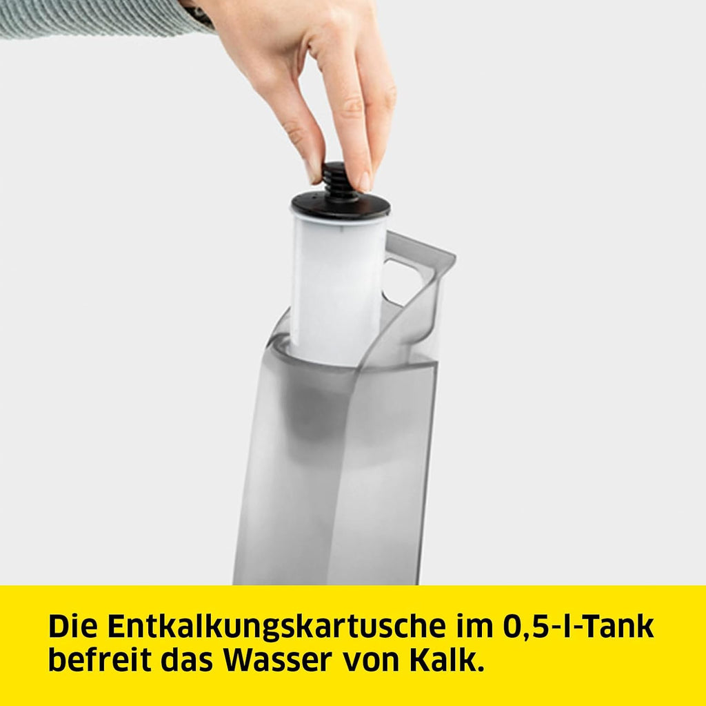 Krcher Dampfreiniger SC 3 Upright EasyFix, Aufheizzeit: 0,5 min., Flchenleistung: ca. 60 m, Tank: 0,5 l, Heizleistung: 1.600 W, mit Bodendüse, Bodentuch, Teppichgleiter, Entkalkungskartusche