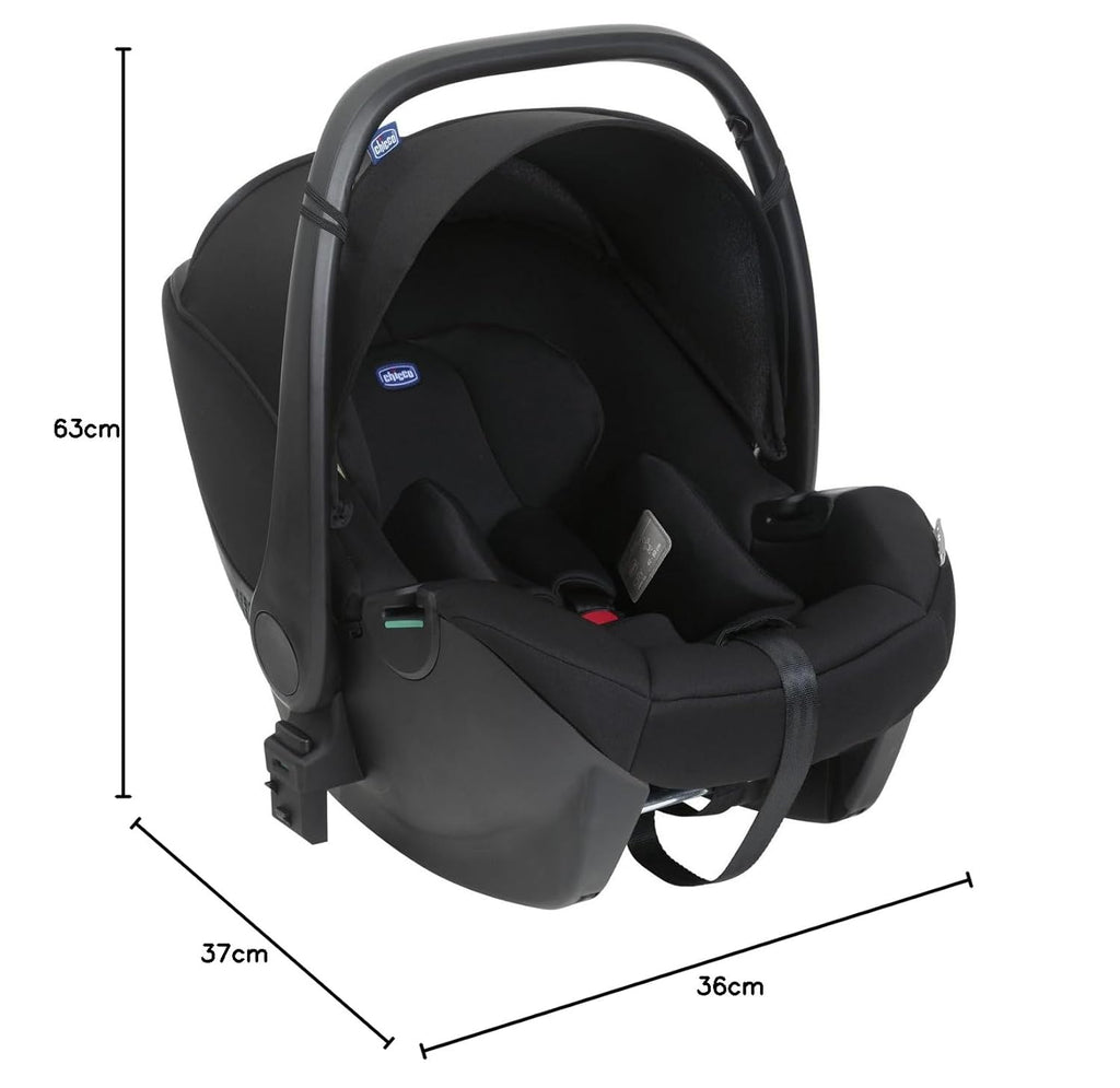 Chicco Kory Essential I-Size Autositz von 40 cm bis 85 cm, Gruppe 0+ für Babys, zugelassen nach ECE R129/03 , einfach zu montieren, 90° drehbar