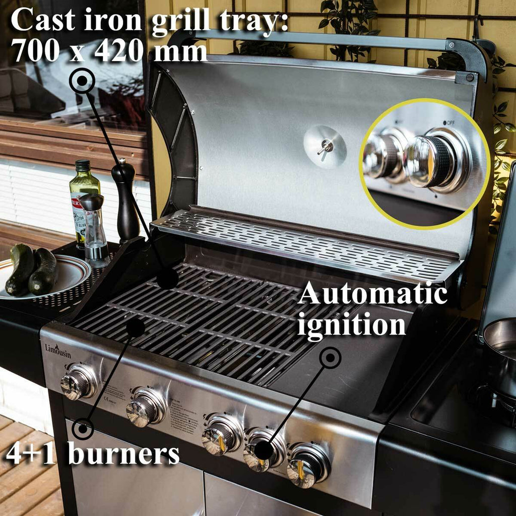 Limousin Barbecue a gas Royal 4+1 Inox