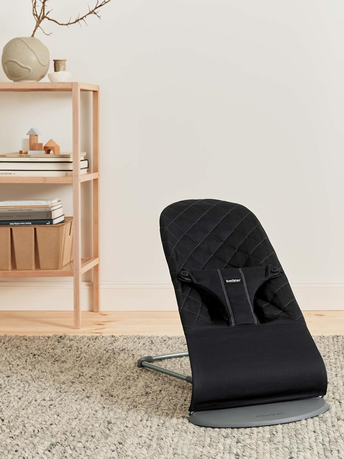BabyBjörn Sdraietta Bliss, Tessuto trapuntato a petalo, Grigio Sabbia