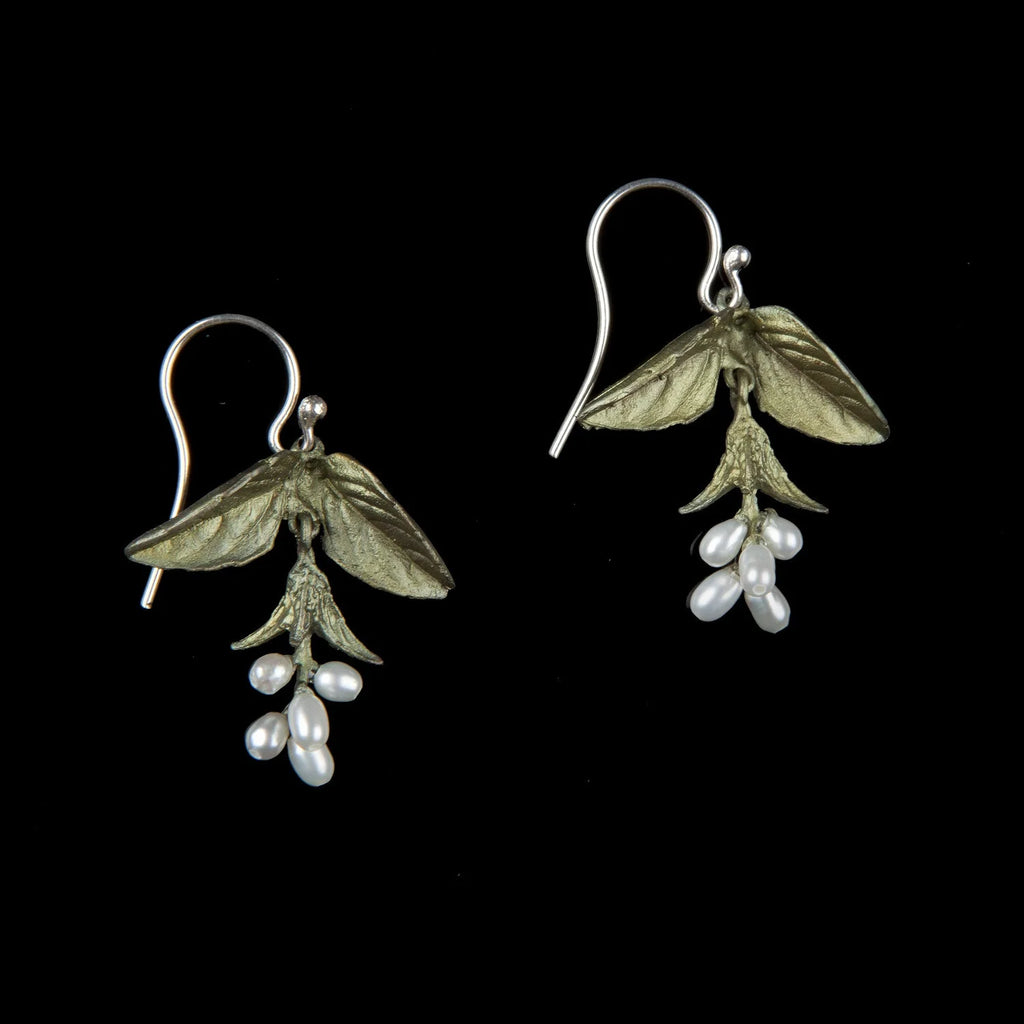Basilico - Orecchini a lobo con fiore