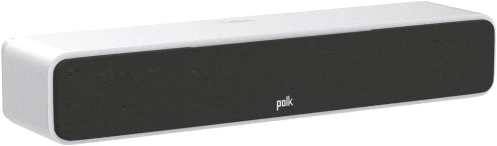 Polk Audio SIGS35CELWT Signature Elite ES35 Altoparlante centrale, altoparlante centrale sottile ad alta risoluzione, certificato Hi-Res, compatibile con Dolby Atmos e DTS:X, bianco