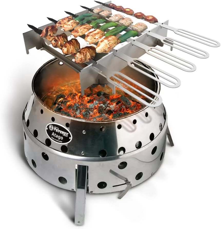 Terma Accessori Tagliere in legno Cucina da esterno, piastra plancha, grill con piastra in ghisa, ripiano per piastra in ghisa, braciere con griglia, anello per griglia per braciere