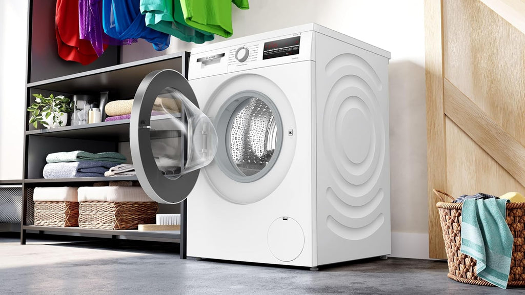 BOSCH WAN28127 Lavatrice Serie 4, a carica frontale, capacità 8 kg, 1400 giri/min, Iron Assist, Active Water Plus, EcoSilence Drive, Speed Perfect, bianco, 60 cm