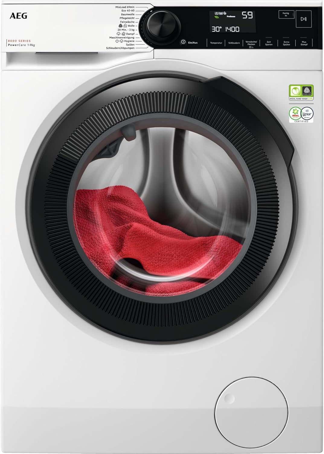 AEG L6AMZ48FL Lavatrice / Serie 6000 con ProSense / Dosaggio automatico / 8,0 kg / 1400 giri/min