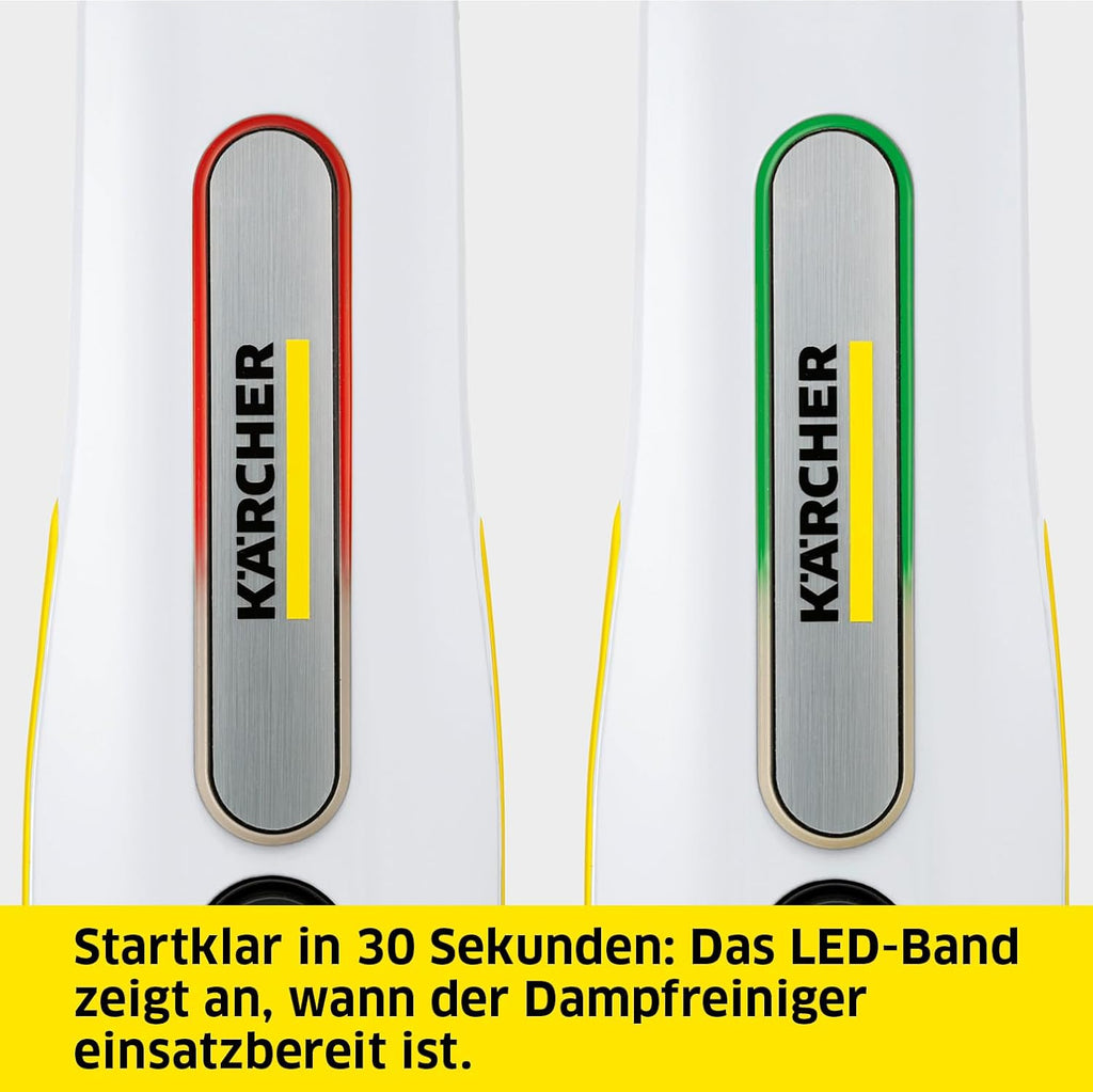 Krcher Dampfreiniger SC 3 Upright EasyFix, Aufheizzeit: 0,5 min., Flchenleistung: ca. 60 m, Tank: 0,5 l, Heizleistung: 1.600 W, mit Bodendüse, Bodentuch, Teppichgleiter, Entkalkungskartusche