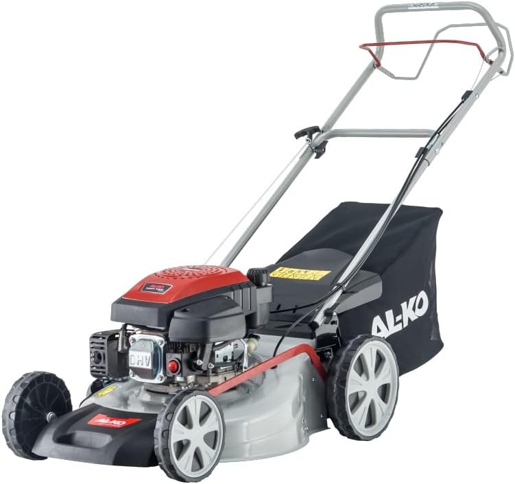 AL-KO Tosaerba a benzina Easy 5.10 SP-S (51 cm larghezza di taglio, 2.3 kW potenza motore, regolazione centralizzata altezza di taglio, Robusta scocca in lamiera d'acciaio, con trazione posteriore, per prati fino a 1800 m²)