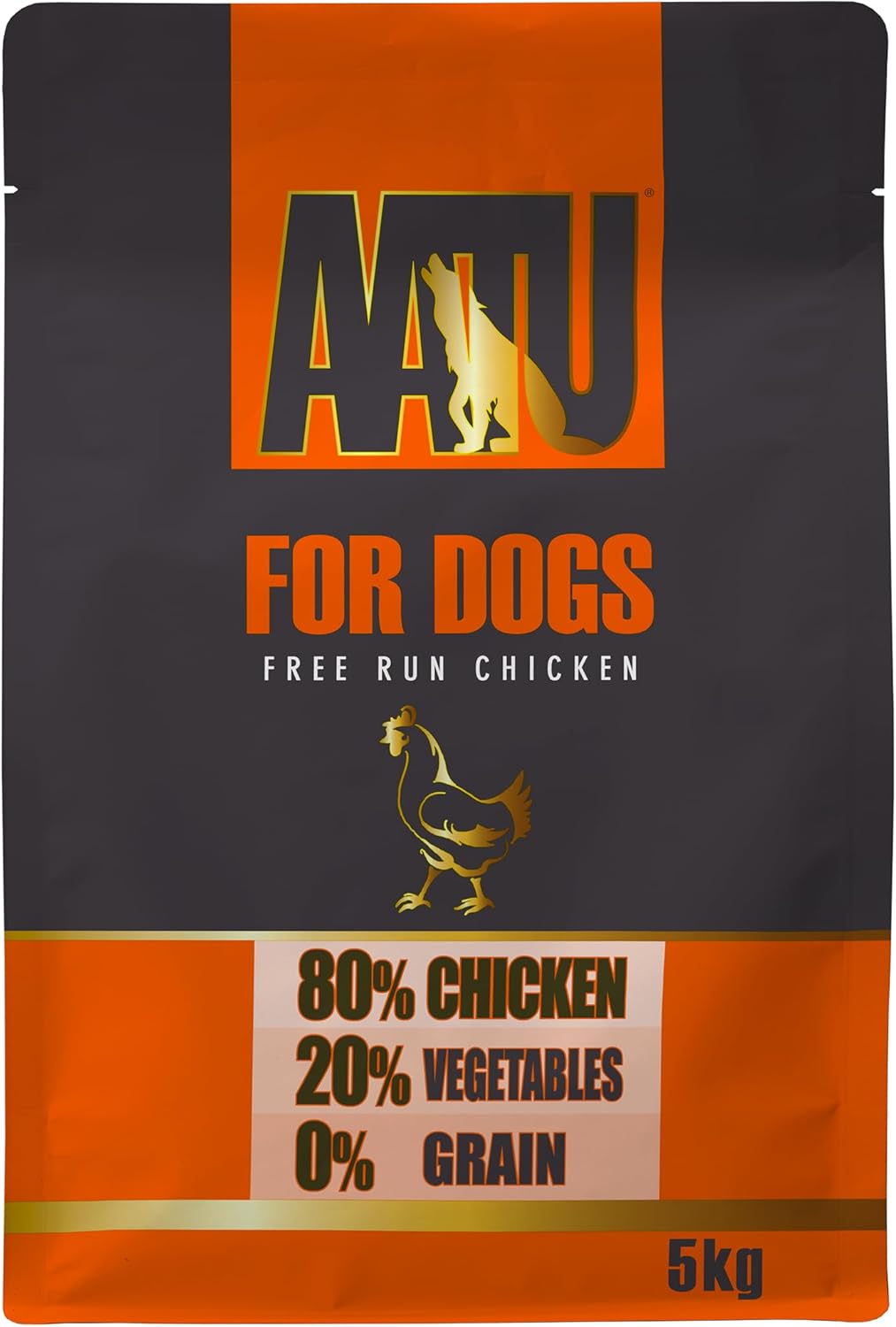 AATU Trockenfutter für Hunde, 80/20 Hundetrockenfutter mit Hühnerfleisch, Hundefutter Getreidefrei mit Hohem Proteingehalt, Natürliche Tiernahrung für Ausgewachsene Hunde Aller Rassen, 1,5 kg