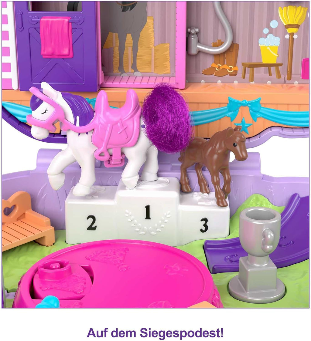 Polly Pocket GTN15 - Valigetta Caffetteria Riccio con Design Caffè e Animali, Mini Bambola Polly e HCG16 - Acquario Lontre, Tema Acquario con Micro Bambole Polly e Nicolas, 5 Sorprese e 12 Accessori