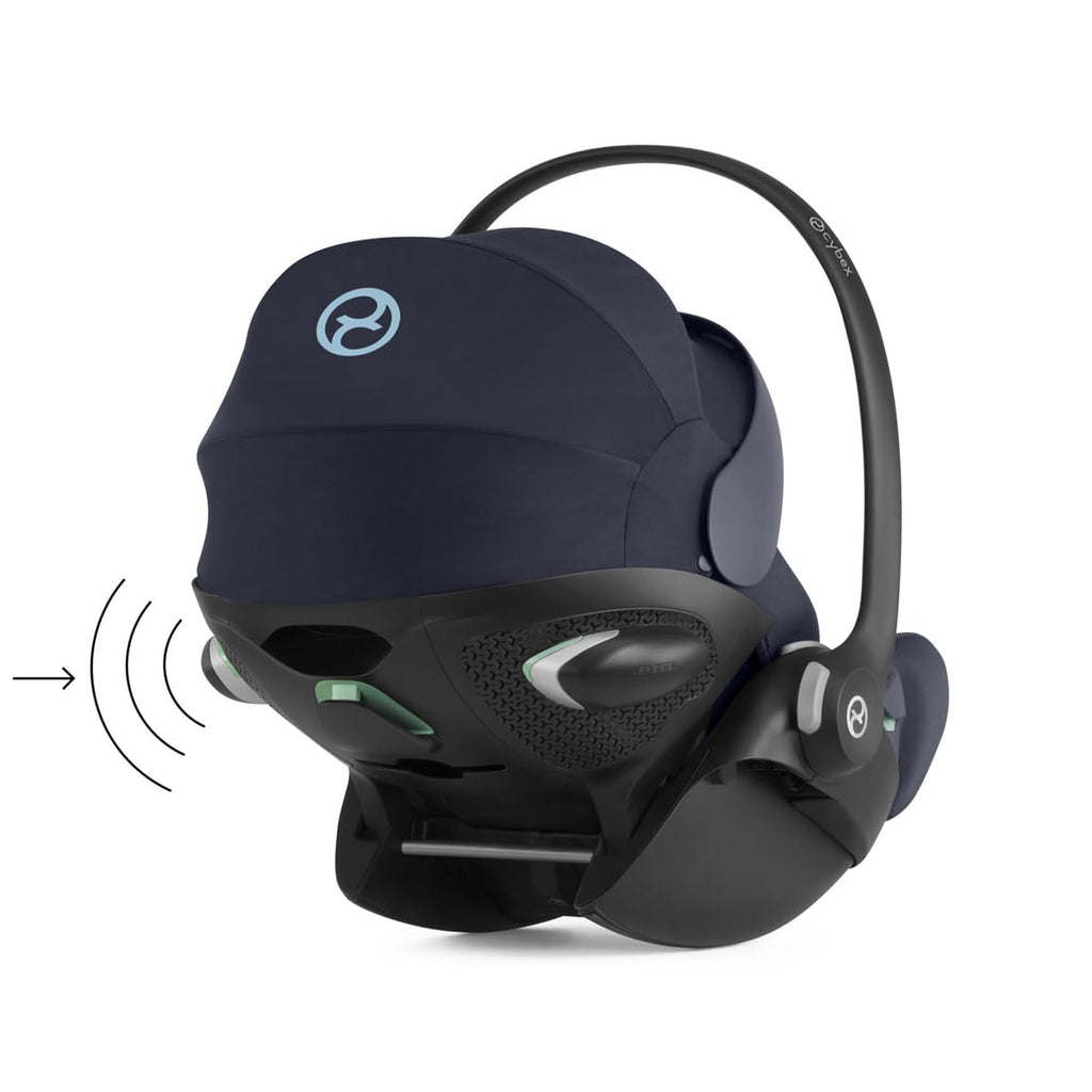 CYBEX Gold Seggiolino auto Cloud G i-Size Comfort, con riduttore per neonato, dalla nascita a circa 24 mesi, per bambini da 40 cm a 87 cm, max. 13 kg, Moon Black