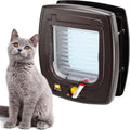 Ferplast Gattaiola per Cani di Taglia Media, Gattaiola per Gatti, Sportello per Animali Domestici a 4 Vie con Ingresso e Uscita Controllabili, con Protezione dalle Correnti d'Aria, Tunnel Completo, Sportello per Cani Swing 11, Grigio