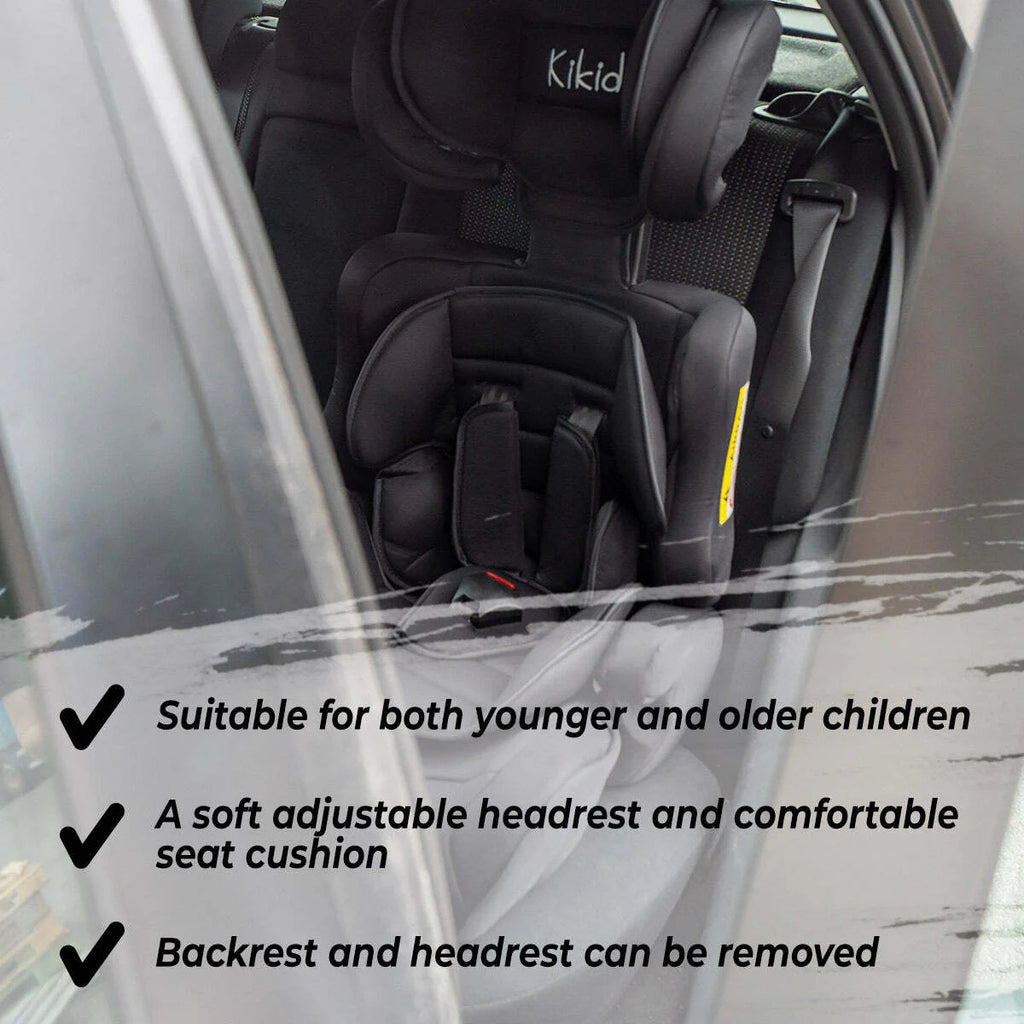 Kikid Kindersitz Basic, 9-36 kg, Black Edition