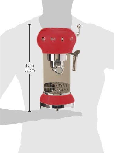 Smeg, ECF01WHEU Macchina da Caffè Espresso Manuale, Sistema Cappuccino, Thermoblock, Alloggiamento Tazze Grandi e Funzione Doppio Caffè, Serbatoio Acqua 1 l, Dimensioni Compatte, 1350W, Bianco