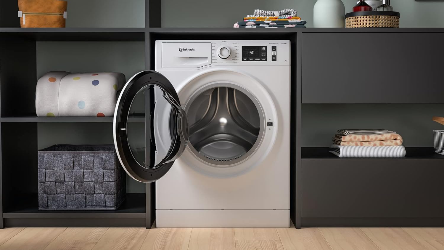 Bauknecht W Active 711 B Lavatrice a Carica Frontale/ 7kg/ 1400 giri/min/Potente Rimozione delle Macchie/Programmi a Vapore/Steam Hygiene con Antivirus/Steam Refresh/Funzione Stop&Add/Motore Dynamic Inverter