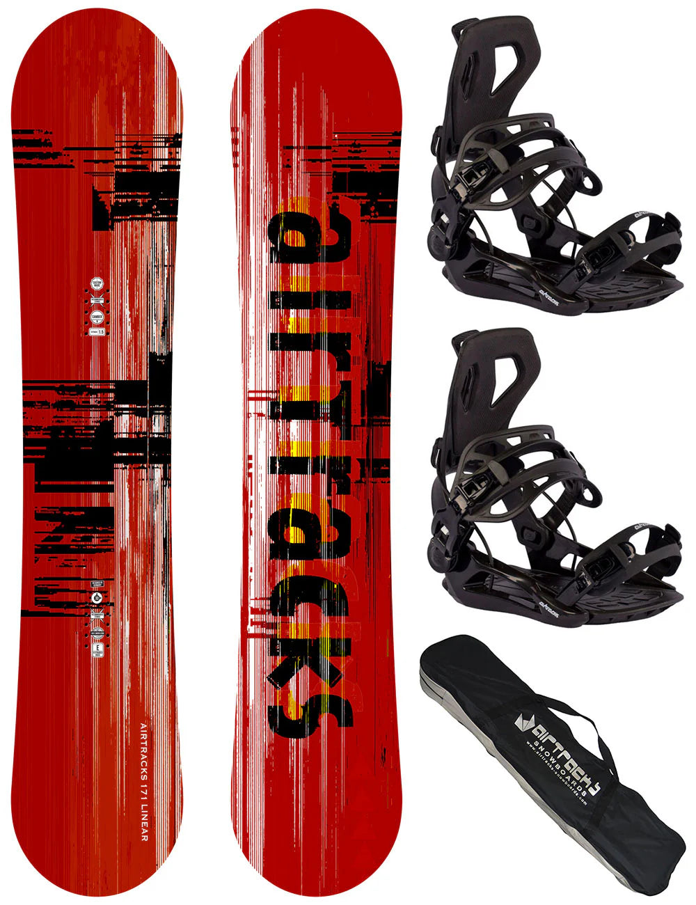 Herren Snowboardset Linear Camber Wide + Snowboard Bindung Master Pro + SB Bag
