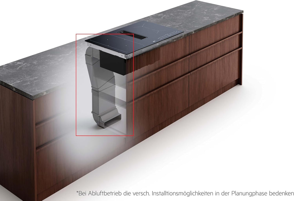 AEG piano cottura a induzione autonomo 80cm con cappa integrata / Prodotto in Germania / 4 zone cottura Flexi con funzione Bridge (combinazione di 2 zone) / Funzione automatica della cappa / Filtro a carbone attivo / COLI84COXB