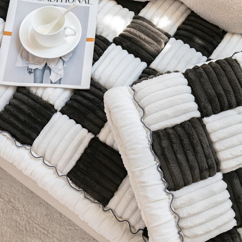 Kuschelige Karomuster Haustier-Decke für Sofa- und Mbel-Schutz