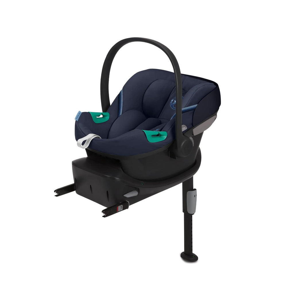 CYBEX Gold Babyschale Aton S2 i-Size, Ab Geburt bis ca. 24 Monate, Max. 13 kg, Inkl. Neugeboreneneinlage, SensorSafe kompatibel, Ocean Blue