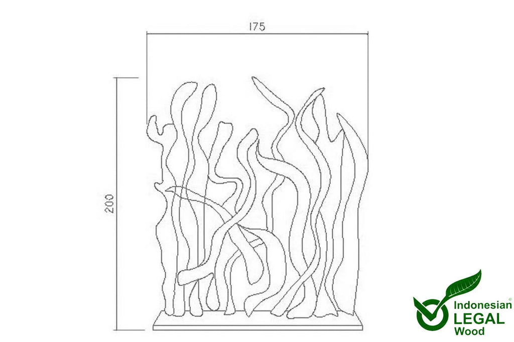 Divisorio in legno RANTING - finitura bianco anticato