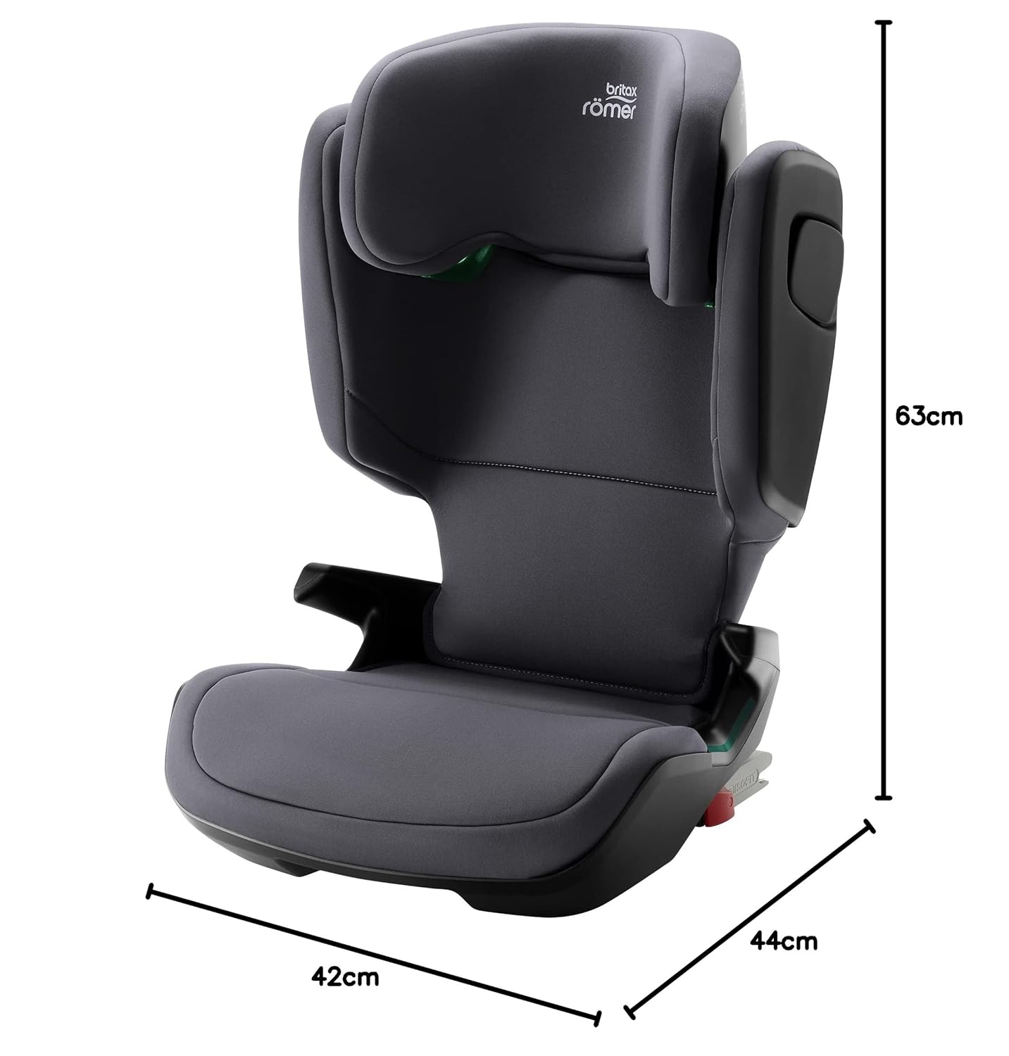 BRITAX RÖMER Kindersitz 15-36 kg KIDFIX M i-SIZE, mit ISOFIX und Belüftung, 100 - 150 cm (i-SIZE), 3,5 bis 12 Jahre, Cosmos Black
