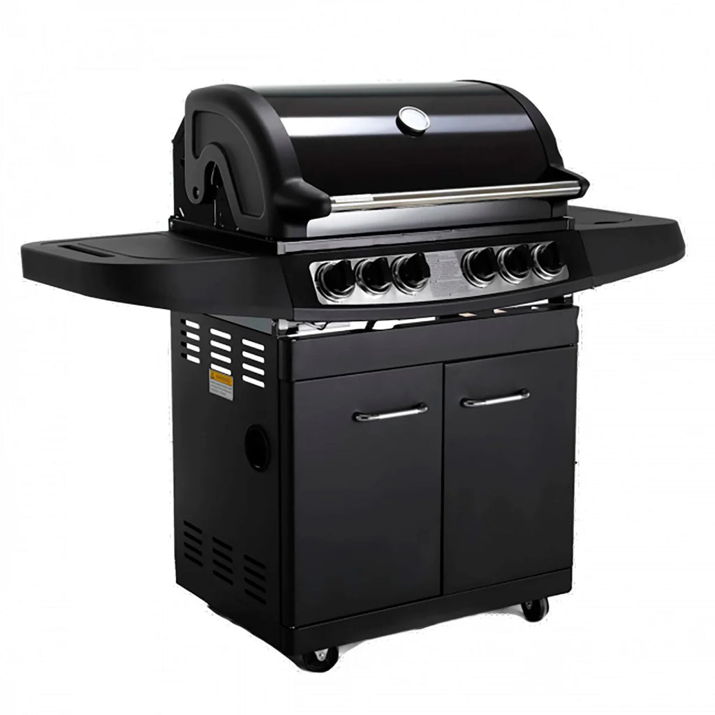 KOBE Barbecue a gas STYLE PLATINUM, BLACK EDITION 4 bruciatori e fornello laterale, 145x61x116cm