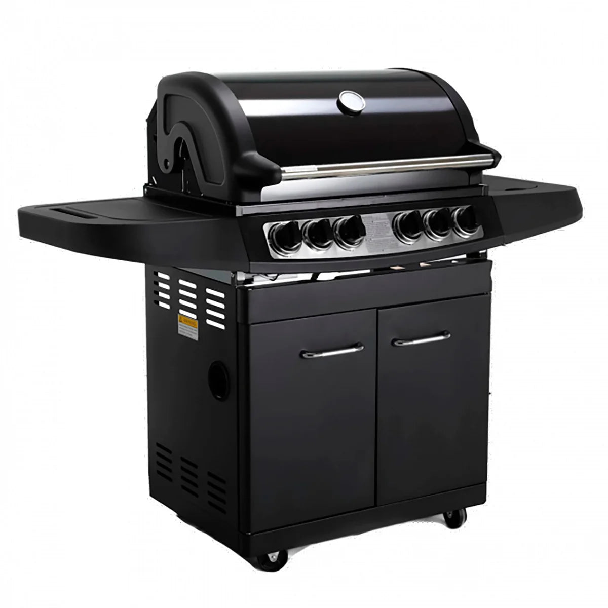 KOBE Barbecue a gas STYLE PLATINUM, BLACK EDITION 4 bruciatori e fornello laterale, 145x61x116cm