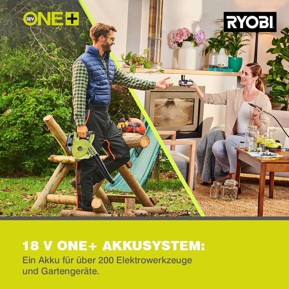 18 V ONE+ Akku-Geblse R18TB-0 (Luftvolumen 2,9 m/min, Luftgeschwindigkeit von 200 km/h, ohne Akku und Ladegert)