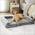 LuxDream – Cuccia Ortopedica per Cani, Impermeabile e Confortevole, Grigio