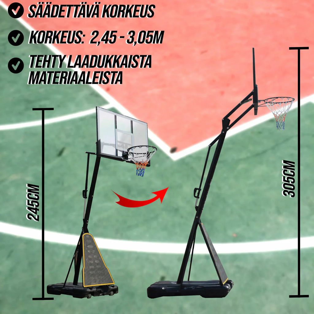 Canestro da basket ProSport 2,45-3,05 m