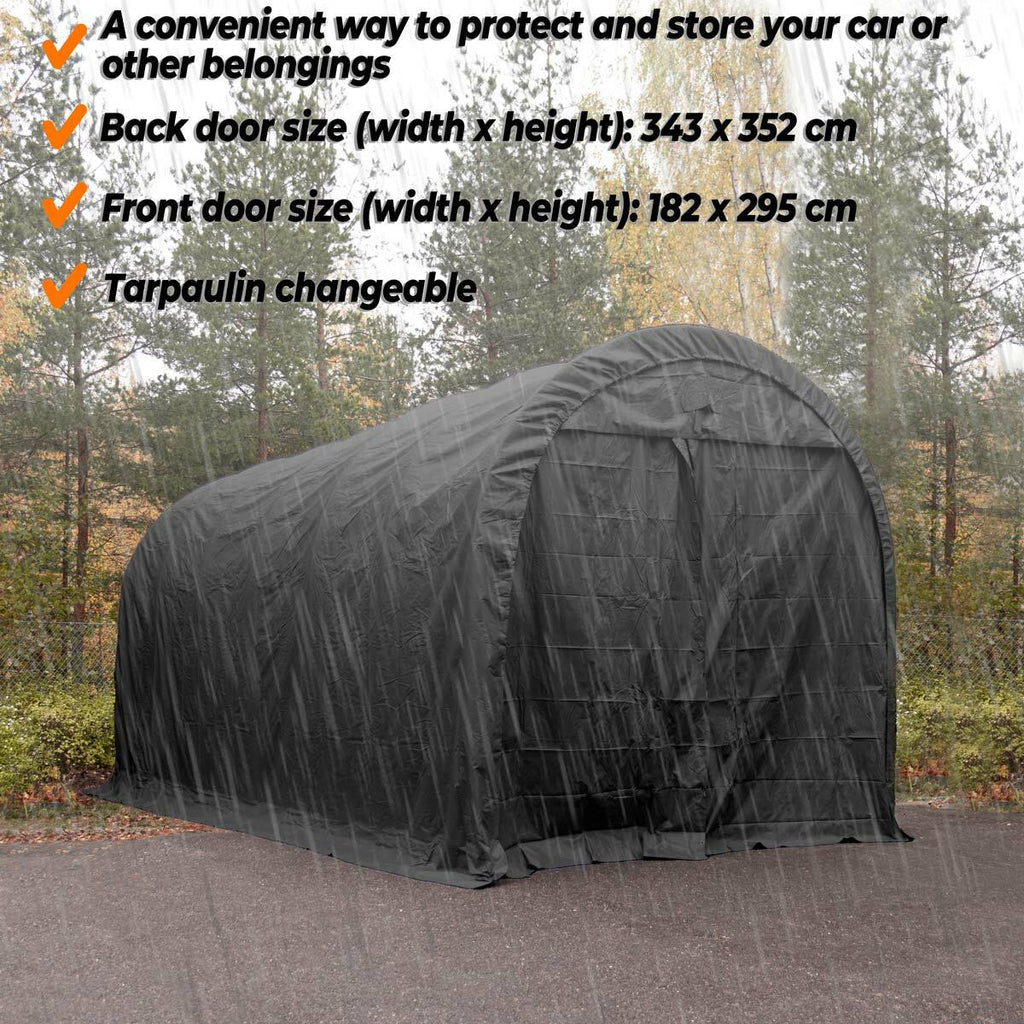 Tenda per tettoia Fornorth 3,5x7,5m, nera