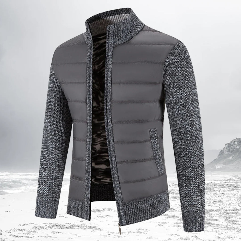 Gepaddeter Pullover mit Reiverschluss für Herren
