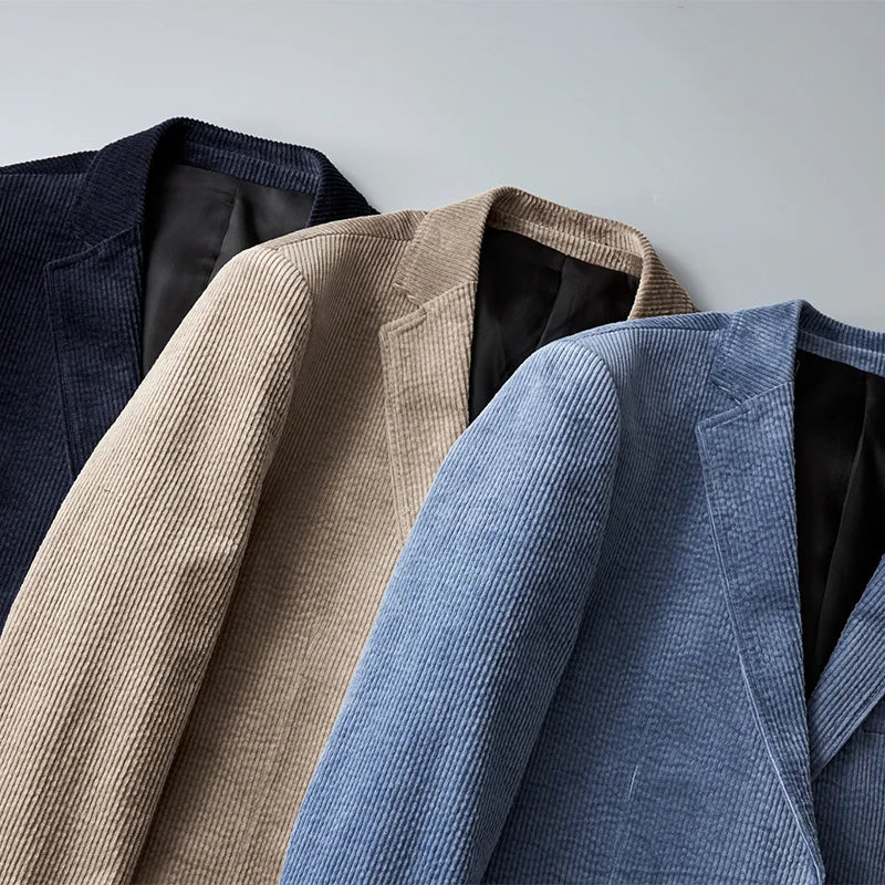 Blazer di velluto a coste chic da uomo
