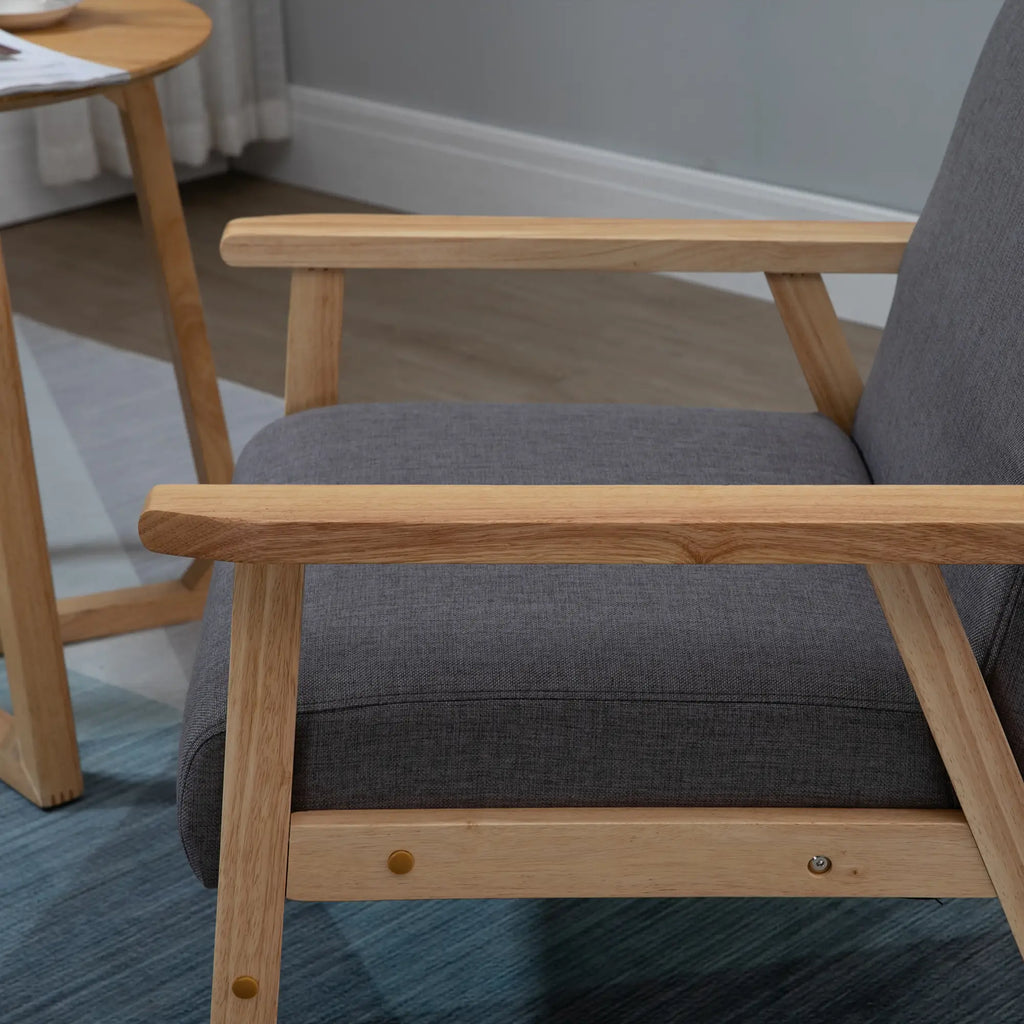 HOMCOM Polsterstuhl Wohnzimmer skandinavisches Design breite Sitzfläche